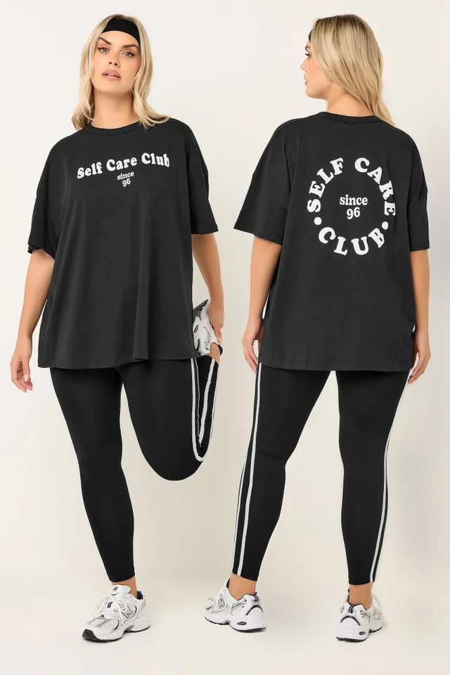 Yours Curve 'Self Care Club' T-Shirt