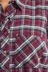 Yours Burgundy Red Check Boyfriend Shirt - Size 20 Clothing Image 4