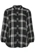 Yours Black Check Balloon Sleeve Blouse - Size 18 Clothing Image 5