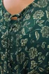 Yours Curve Green Floral Print Tie Neck Blouse - Size 20 Image 4