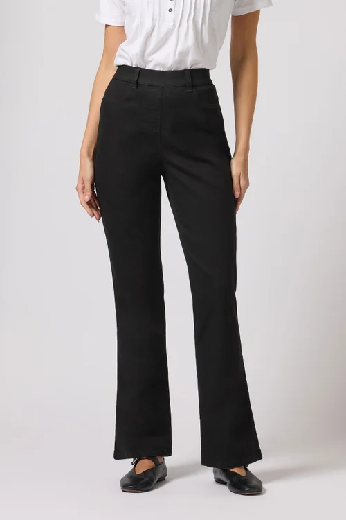 M&Co Black Bootcut Jeggings - 18/L31 Image 1