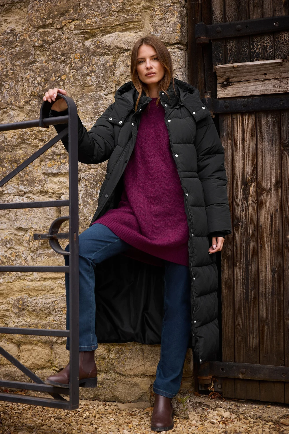 M&Co Black Padded Maxi Coat - 12 Image 1