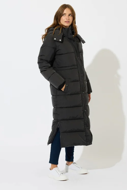 M&Co Black Padded Maxi Coat - 12 Image 3