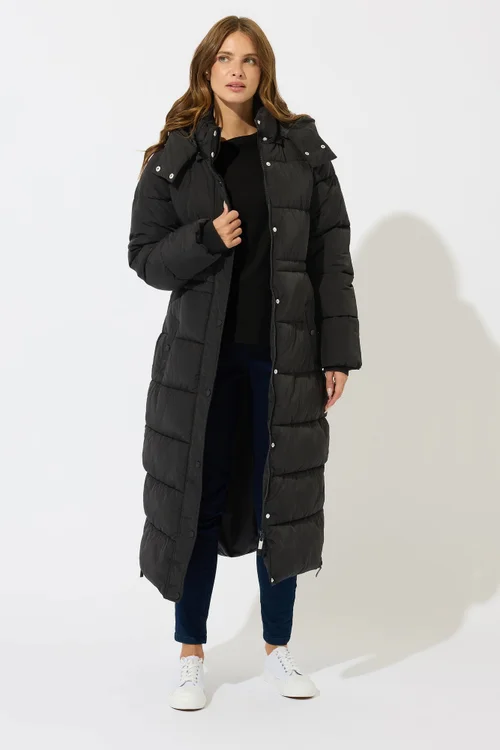 M&Co Black Padded Maxi Coat - 12 Image 2