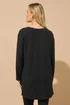 M&Co Petite Black Embellished Leopard Tunic Jumper - Size 14 Image 4