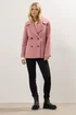 M&Co Petite Pink Double Breasted Boucle Jacket - 12 Image 2