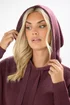 Yours Curve Burgundy Red Knitted Hoodie - Size 22-24 Image 4