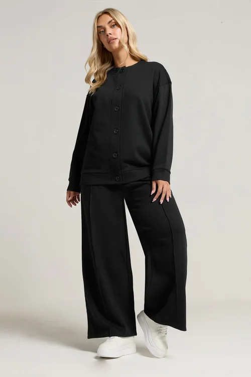 Yours Curve Black Button Cardigan - Size 22-24 Image 2