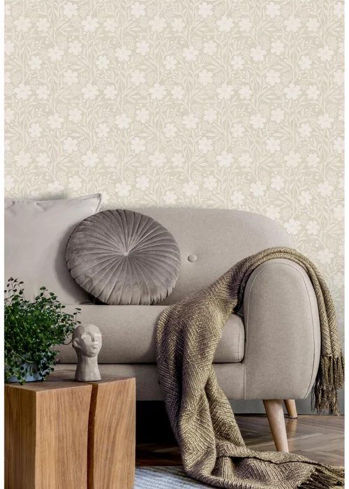 Arthouse Berry Floral Neutral Wallpaper - One Size Image 3