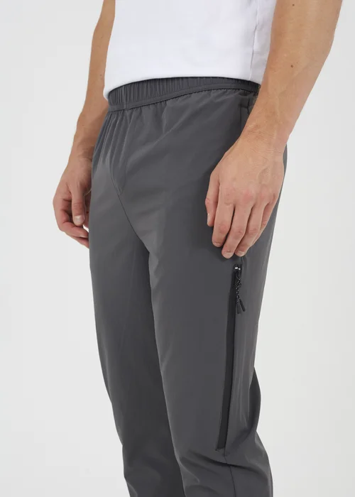 Brave Soul Dark Grey Straight Leg Elasticated Waist Trousers - L Image 3