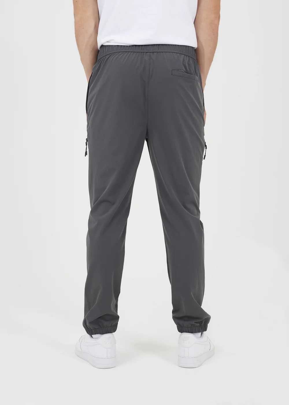 Brave Soul Dark Grey Straight Leg Elasticated Waist Trousers - L Image 2