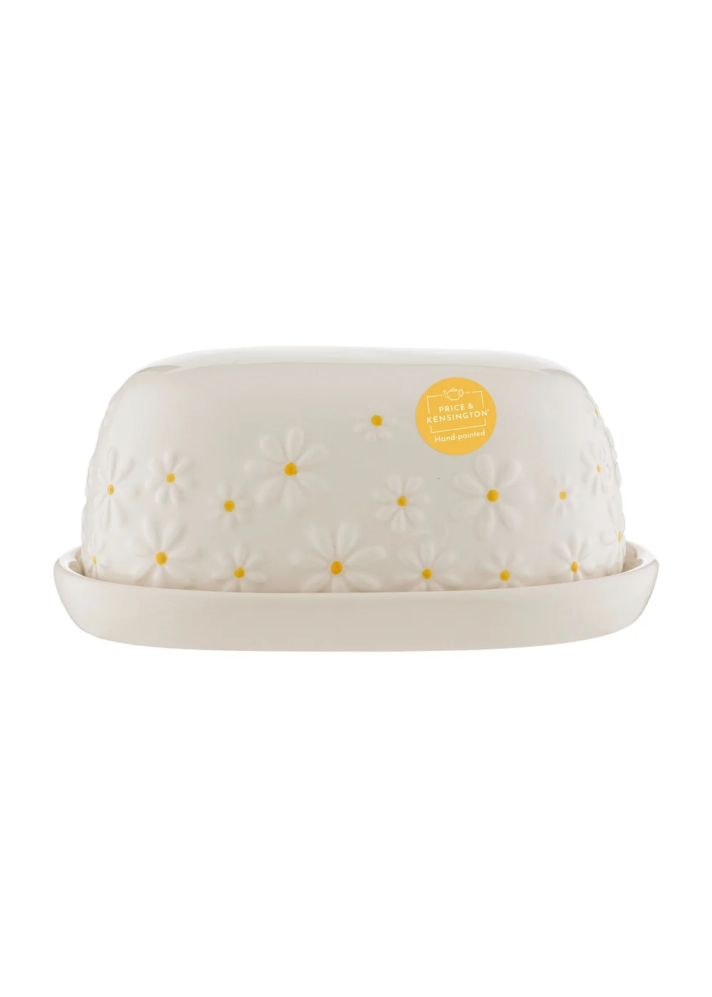 Price & Kensington Cream Daisy Butter Dish - One Size Image 2