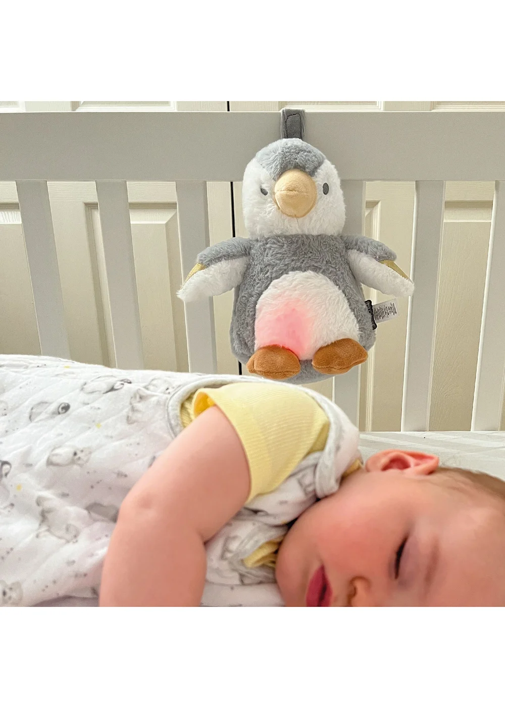 Nuby Light Grey Penguin Cry Sensor Sleep Aid - One Size Image 2