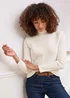 Cotton Traders Pale Cream Wrinkle Free Long Sleeve Turtleneck Top - Size 26 Image 3