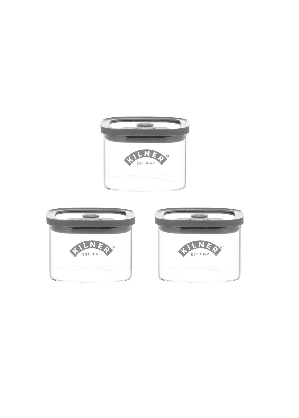 Kilner Fresh Storage Square Jar Set of 3 0.5L - One Size Image 1