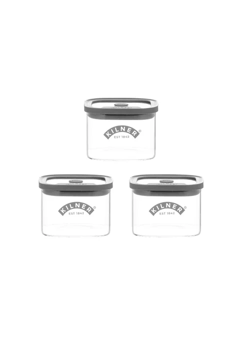 Kilner Fresh Storage Square Jar Set of 3 0.5L - One Size Image 1
