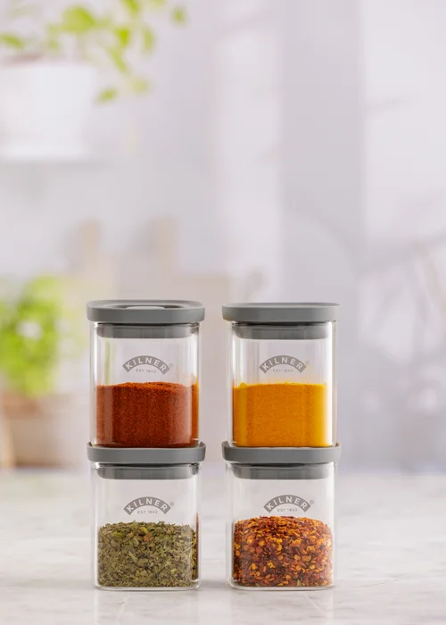 Kilner Fresh Storage 4 Piece Spice Jar Set 0.16L - One Size Image 3