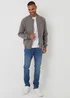 Threadbare Taupe Brushed Bomber Jacket - S Image 3