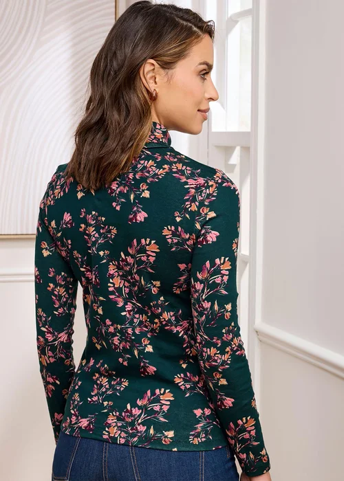 Cotton Traders Peacock Cosy-Up Long Sleeve Roll Neck Top - Size 10 Image 3