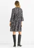 Gini London Grey Animal Print Skater Mini Dress - Small/Medium Image 2