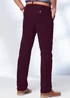 Cotton Traders Burgundy Cotton Moleskin Comfort Trousers - 34/L27 Image 3