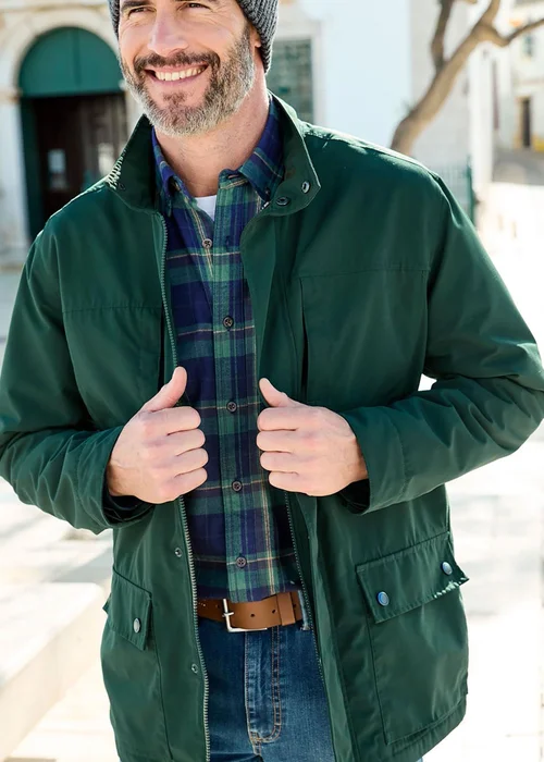 Cotton Traders Highland Green Bakewell Fleece Lined Waterproof Jacket - XL Image 4