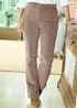 Cotton Traders Mocha Slim-Flare Stretch Cord Trousers - 20/L29 Image 2