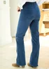 Cotton Traders Blue Dusk Slim-Flare Stretch Cord Trousers - 14/L27 Image 3
