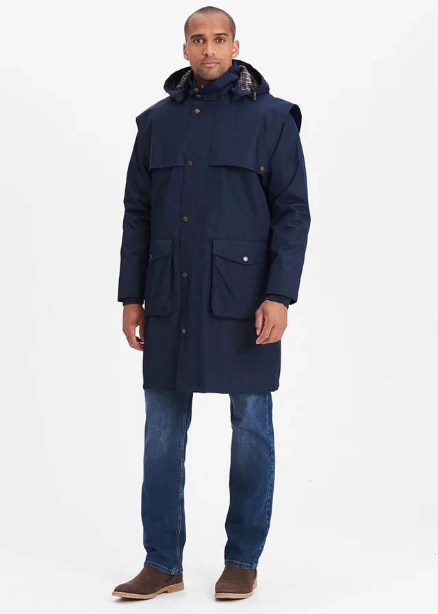 Cotton Traders Navy Windermere Waterproof Coat 40"