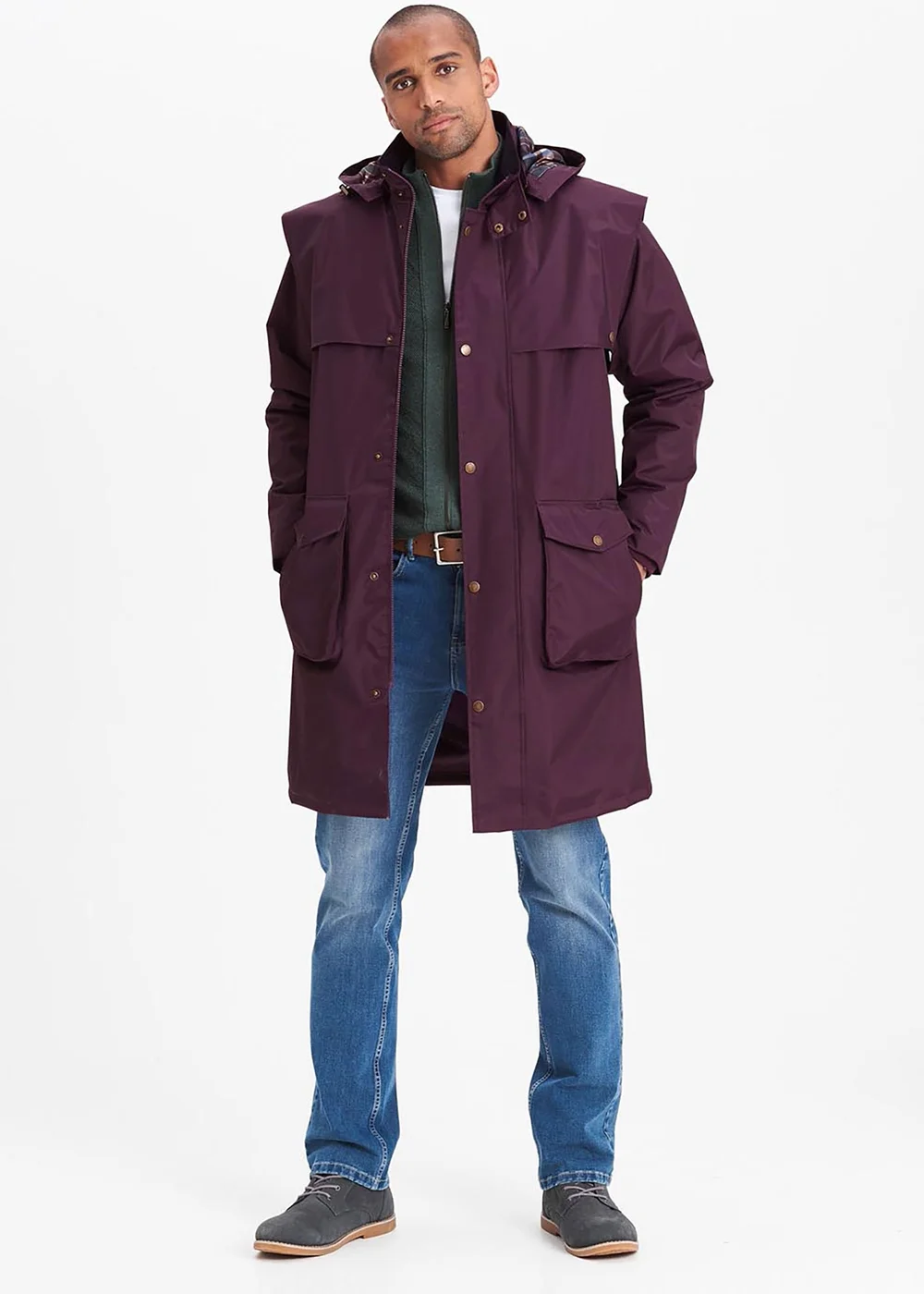 Cotton Traders Blackberry Windermere Waterproof Coat 40" - 4XL Image 1