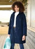 Cotton Traders Navy All-Weather Fleece Lined Waterproof Coat - 14 Image 2