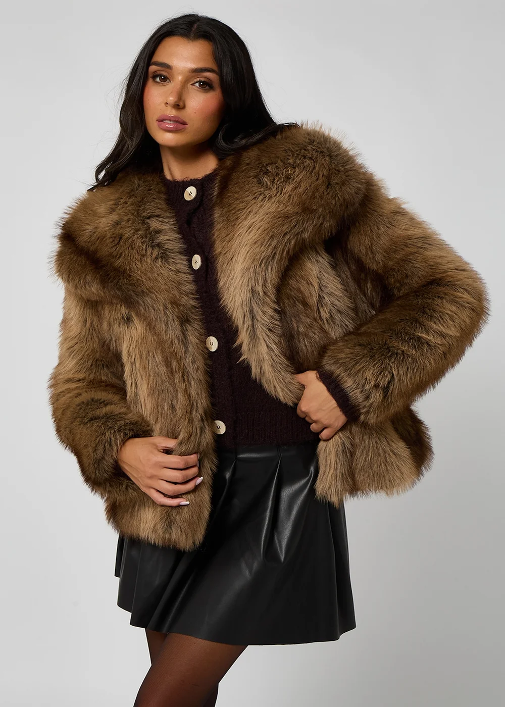 Urban Bliss Bear Faux Fur Jacket - 12 Image 2