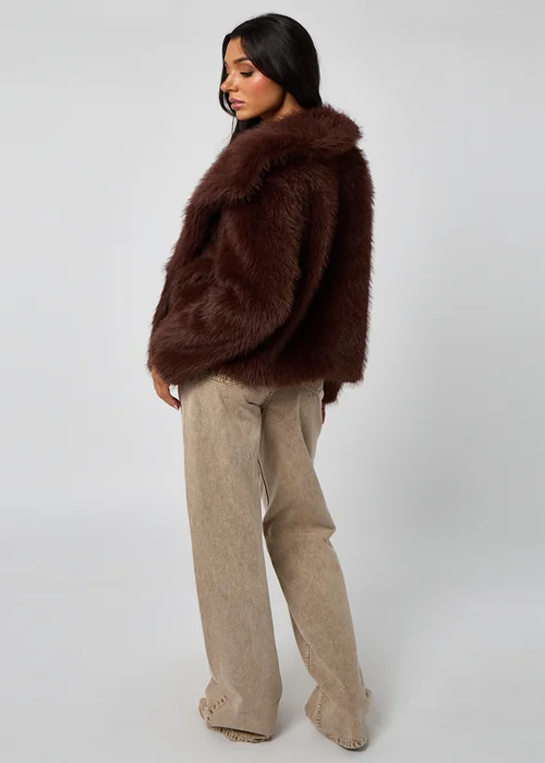 Urban Bliss Brown Faux Fur Jacket - 14 Image 4
