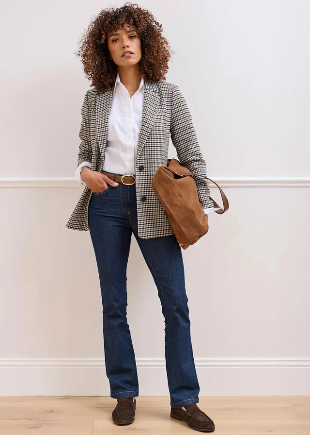 Cotton Traders Smoke Blue Check Blazer