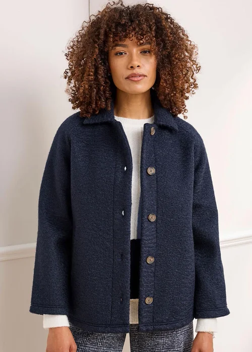 Cotton Traders Navy Fleece Jacket - 18 Image 4