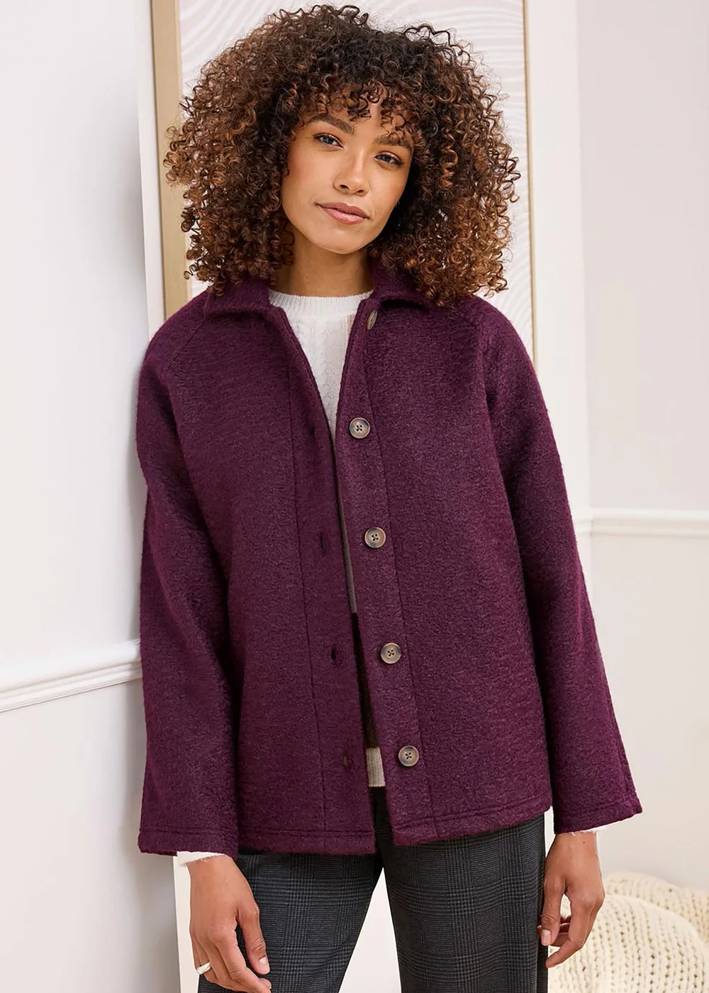 Cotton Traders Merlot Fleece Jacket - 16 Image 1