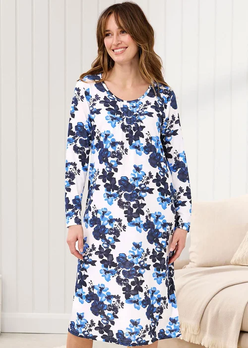 Cotton Traders Navy 2 Pack Jersey Nightdresses - Size 14-16 Image 2