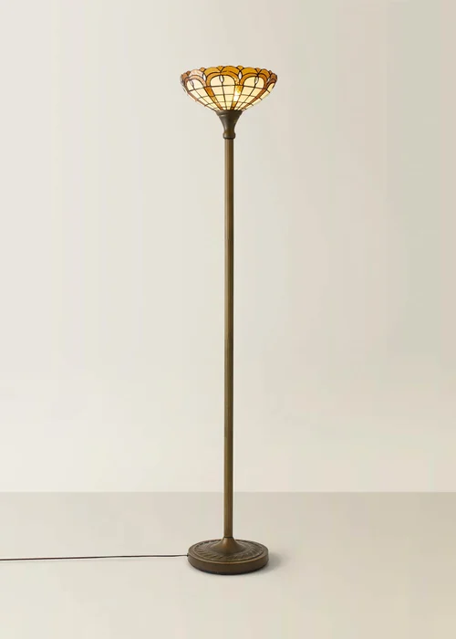 ValueLights Tiffany Jewel Stained Glass Uplighter Floor Lamp - One Size Image 3