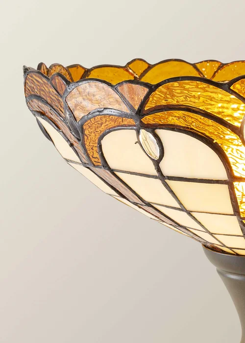 ValueLights Tiffany Jewel Stained Glass Uplighter Floor Lamp - One Size Image 4