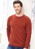 Cotton Traders Ginger Lambswool Rich Crew Neck Jumper - Large Image 2