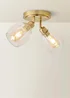 ValueLights Cheltenham 2 Way Gold Ceiling Spotlight Ribbed Shades - One Size Image 3