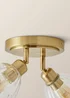 ValueLights Cheltenham 2 Way Gold Ceiling Spotlight Ribbed Shades - One Size Image 6