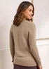 Cotton Traders Sandstone Cable Detail Jumper - Size 10 Image 3