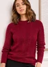 Cotton Traders Rusty Red Cable Detail Jumper - Size 10 Image 2