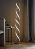 ValueLights Infinity Double Twist Integrated LED Grey Floor Lamp - One Size Image 1