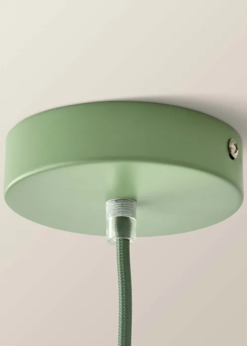 ValueLights Taffy Green Stripe Glass Pendant Ceiling Light - One Size Image 4