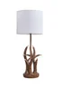 ValueLights Caribou Antler Natural Table Lamp with White Shade - One Size Image 2