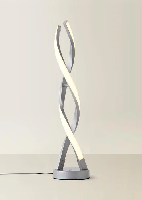 ValueLights Silver Infinity Double Twist Integrated LED Table Lamp - One Size Image 3