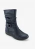 Cotton Traders Blue Stone Flexisole Mid-Calf Boots - Size 4 Image 1