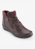 Cotton Traders Mocha Flexisole Knitted Collar Ankle Boots - Size 7 Image 1